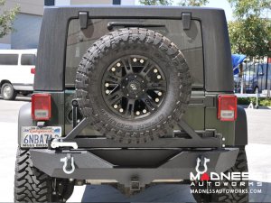 Jeep Wrangler JK Rear Bumper & Tire Carrier - Textured Black Powder Coating Jeep Wrangler JK Rear Bumper & Tire Carrier - Textured Black Powder Coating